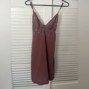 Mauve satin nightgown lingerie size Small